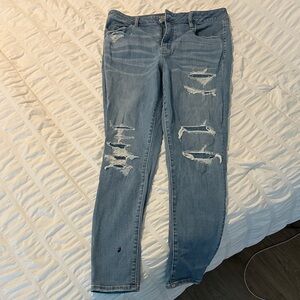 American Eagle Outfitters Light Blue Distressed Jeans